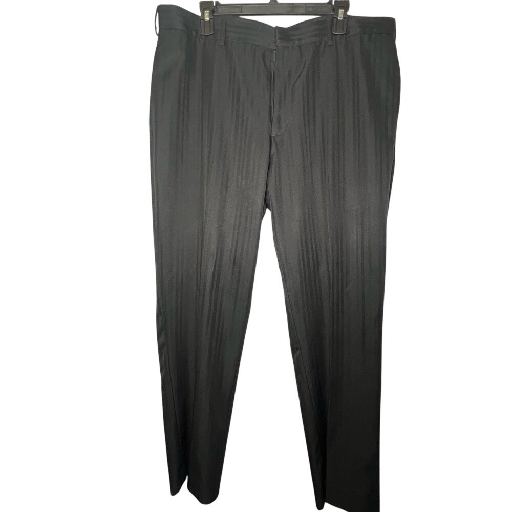 Axist City Pant Black Striped Mens Dress Pants Size 38x30 Wedding Formal Evening